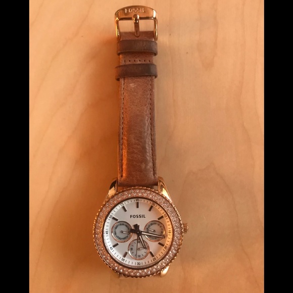 FOSSIL Stella Watch ES3104 GoldR/Swarovski Crystal - Picture 5 of 8